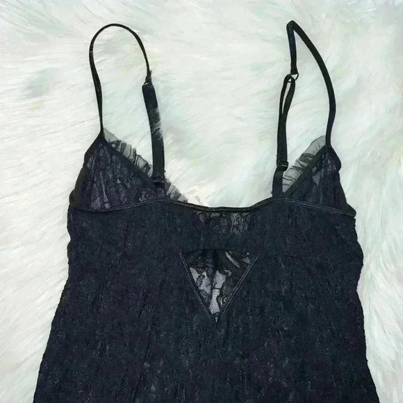 Inner Secrets Lingerie Y2K Gothic Lace Babydoll Ruffle Hem Medium - Picture 9 of 9